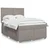 Vidaxl Box spring postelja z vzmetnico taupe 140x200 cm blago