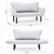 Atelier del Sofa Dvosed na razvlačenje Chatto 180x60?cm Šareni