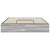 Vidaxl Ottomanska postelja Siva Sonoma 193 x 140 x 25 cm