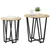Set pomoćnih stolića 2 pcs Sonoma hrast i crna