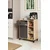 Hanah Home višenamenski ormarić Pidas, 80 cm, hrast Sonoma / antracit