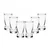 shumee Durable classic kozarci za vodko 25 ml 6 kosov