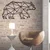WallXpert metalni zidni ukras 5012, geometrijski medved u hodu, 90 x 46 cm, crni