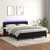 Vidaxl Box spring postelja z vzmetnico LED črna 180x200 cm žamet