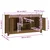 Den TV omarica medeno rjava 103x36,5x52 cm trdna borovina