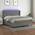 Vidaxl Box spring postelja z vzmetnico LED temno siva 180x200 cm blago