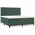 VIDAXL Box spring postelja z vzmetnico temno zelena 180x200