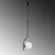 Opviq Luster Tulip-13818, 15cm, IP20, Belo-crni