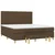 Vidaxl Box spring postelja z vzmetnico temno rjava 180x200 cm blago