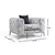 Atelier del Sofa Fotelja Como 108x73x90cm Svetlosiva