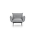 ATELIER DEL SOFA Fotelja Jax Solo Grey GR110