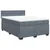 vidaXL Box spring posteljni z vzmetnico temno siv 140x190 cm žamet