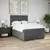 Vidaxl Box spring posteljni z vzmetnico temno siv 140x190 cm blago