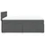 Vidaxl Box spring posteljni z vzmetnico temno siv 140x190 cm blago