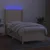 Vidaxl Box spring postelja z vzmetnico LED krem 90x190 cm blago
