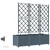 Vrtna saksija 3 pcs Svijetlo siva 120 x 40 x 142 cm Plastika