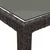 Vidaxl Vrtna miza Rjava 90 x 90 x 75 cm poli ratan