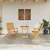 Vidaxl Zložljiv bistro set 3 szt. Rjava Masiven les akacije
