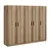Hanah Home Garderober Kale-7499, 225x190x52 cm, Braon