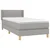 Vidaxl Box spring postelja z vzmetnico svetlo siva 80x200 cm blago
