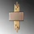 Opviq Zidna lampa Axis-15112, 35x75x10cm, IP20, Zlatno-smeđa boje