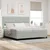 Vidaxl LED Box Spring Postelja Svetlo siva 200 x 200 cm Žamet