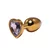 Anal butt plug metal srce Gold S + POKLON kesica