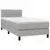 Vidaxl Box spring postelja z vzmetnico LED svetlo siva 80x200 cm blago