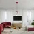Sollux SL.1751 - Stona lampa HALO 1xG9/8W/230V prečnik 12 cm crvena
