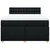Vidaxl Box spring postelja z vzmetnico črna 160x200 cm blago