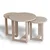 Lessentiel Maison Set klub stolova, 3 komada Mira Hrast