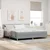 Vidaxl LED Box Spring Postelja Svetlo siva 200 x 200 cm blago