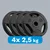 REBEL ACTIVE Bitumenski tegovi sa tri rukohvata set 4x2.5kg / 31mm RBA-2121