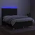 Vidaxl Box spring postelja z vzmetnico LED črna 140x200 cm blago