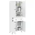 vidaXL 2 pcs Bela