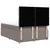 Vidaxl Box spring postelja z vzmetnico taupe 140x200 cm blago