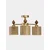 Opviq luster Neptun Wood 3, 3 × E27, zlatni / braon