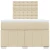 Vidaxl Box spring postelja z vzmetnico krem 120x190 cm blago