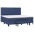 Vidaxl Box spring postelja z vzmetnico moder 200x200 cm blago