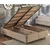 Hanah Home Bračni krevet sa prostorom za odlaganje Latte 140x38x190cm Crni