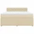 Vidaxl Box spring postelja z vzmetnico krem 180x200 cm blago