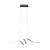 LED luster na sajli LOOP LED/28W/230V, crni
