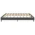 Vidaxl Boxspring postelja temno sivo blago 200x200 cm