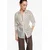 COMMA Bluza temno rjava/bela