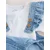 Next Komplet moder denim/oranžna/bela