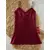 Trendyol Curve Ženska spavaćica Tbbss24Ch00016, Bordo