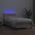 Krevet box spring i madrac LED cappuccino 80x200cm umjetna koža
