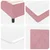 Vidaxl LED Box Spring Postelja z vzmetnico Roza 200 x 200 cm Žamet