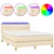 Vidaxl Box spring postelja z vzmetnico LED krem 140x190 cm blago