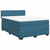 VIDAXL Box spring postelja z vzmetnico modra 140x190 cm žamet